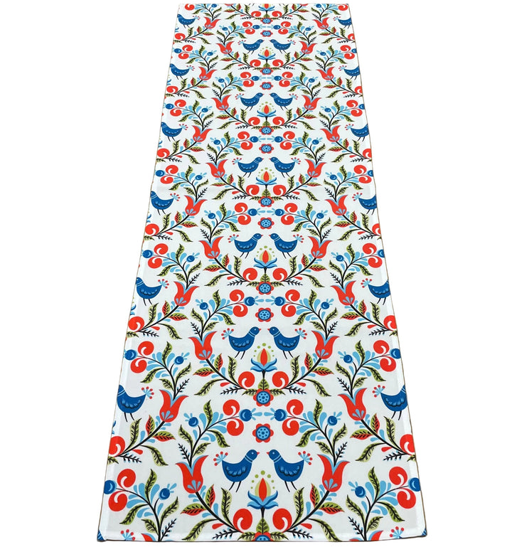 Flowers & Bluebirds Table Runner
