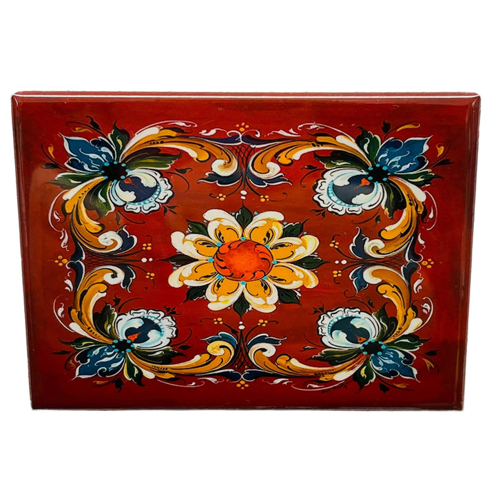 Rectangle Magnet, Lise Lorentzen Rosemaling