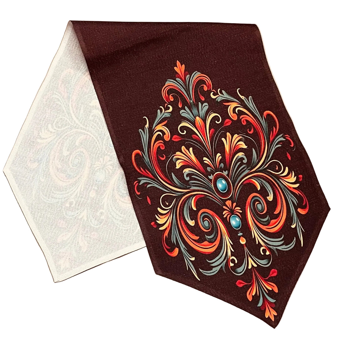 Rosemaling Table Runner