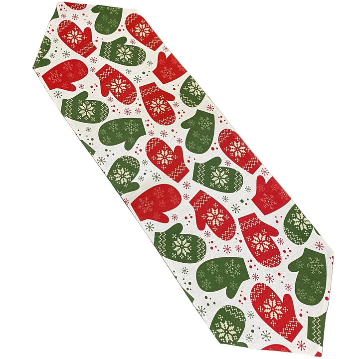 Nordic Snowflake Mittens Table Runner