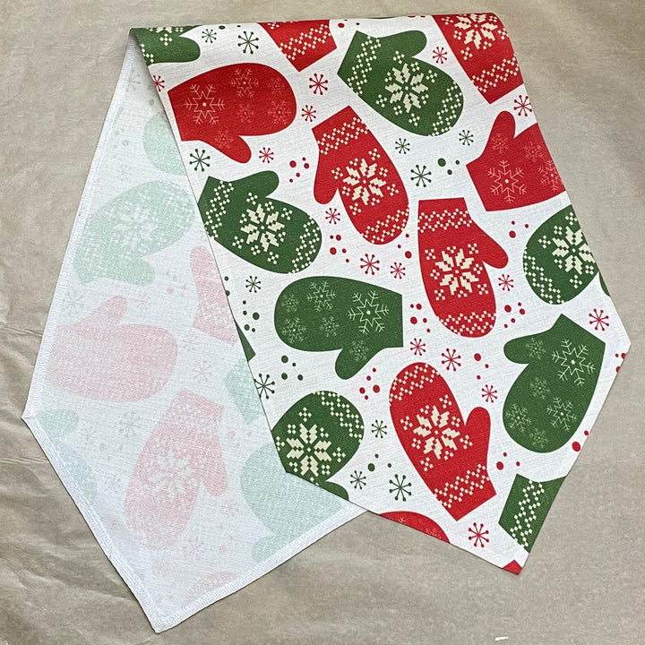 Nordic Snowflake Mittens Table Runner