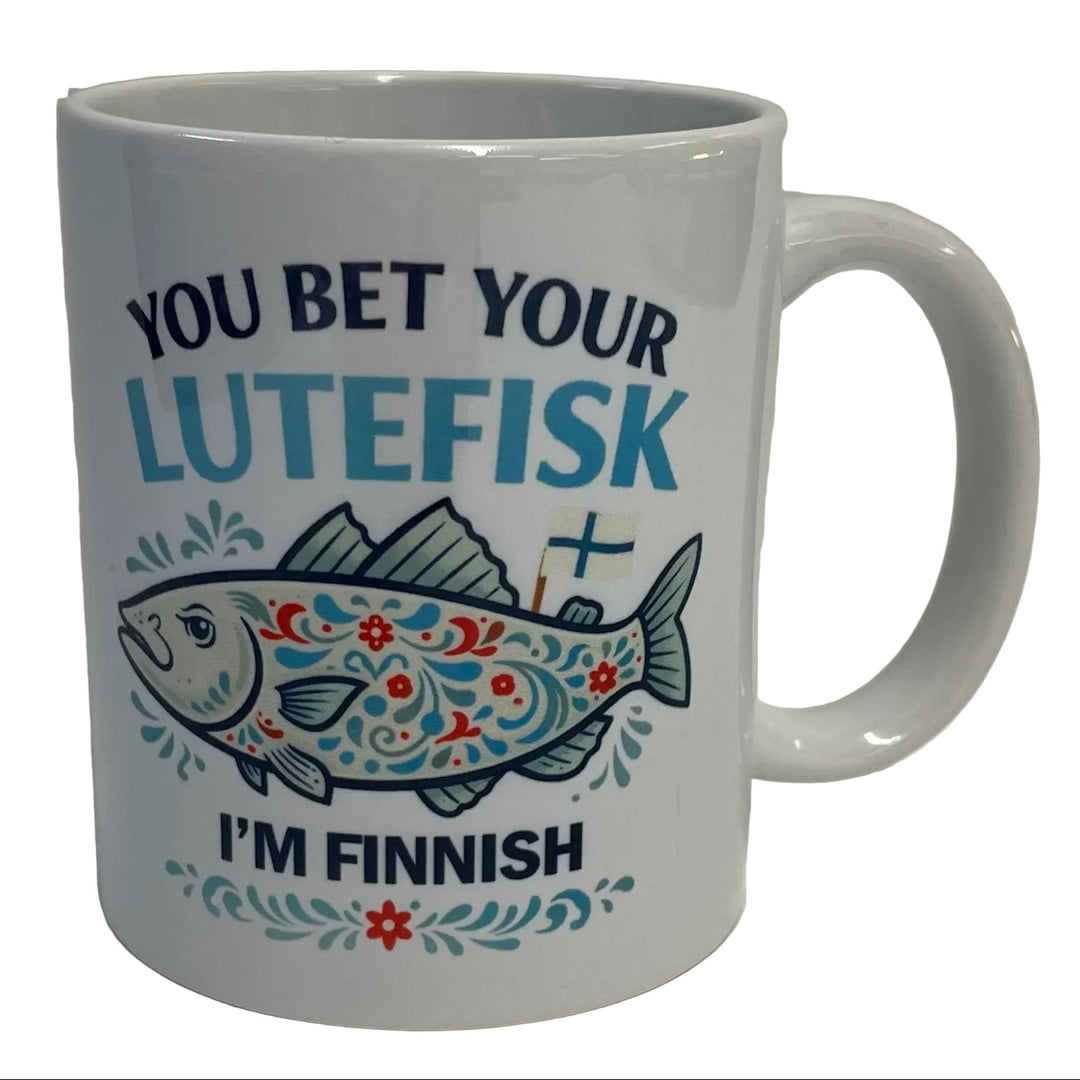 You bet your Lutefisk I'm Finnish coffee mug