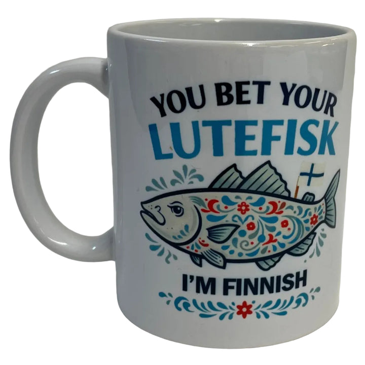 You bet your Lutefisk I'm Finnish coffee mug