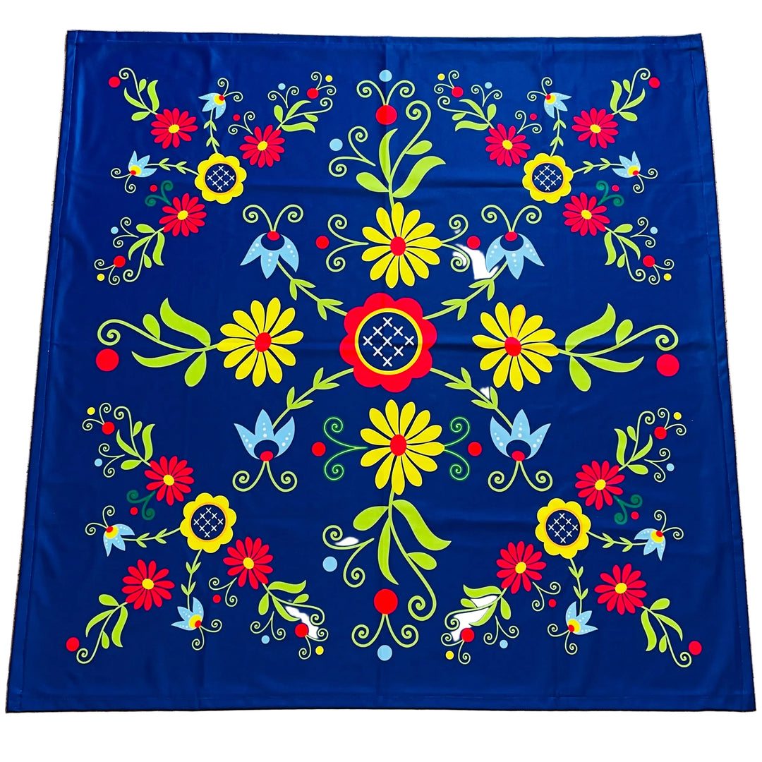 Folk Art Tablecloth 38"