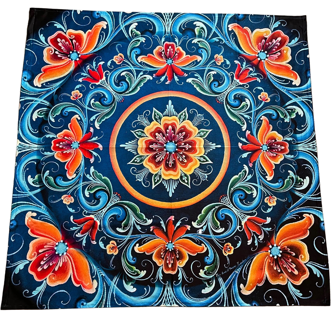 Lise Lorentzen Rosemaling Tablecloth 41"