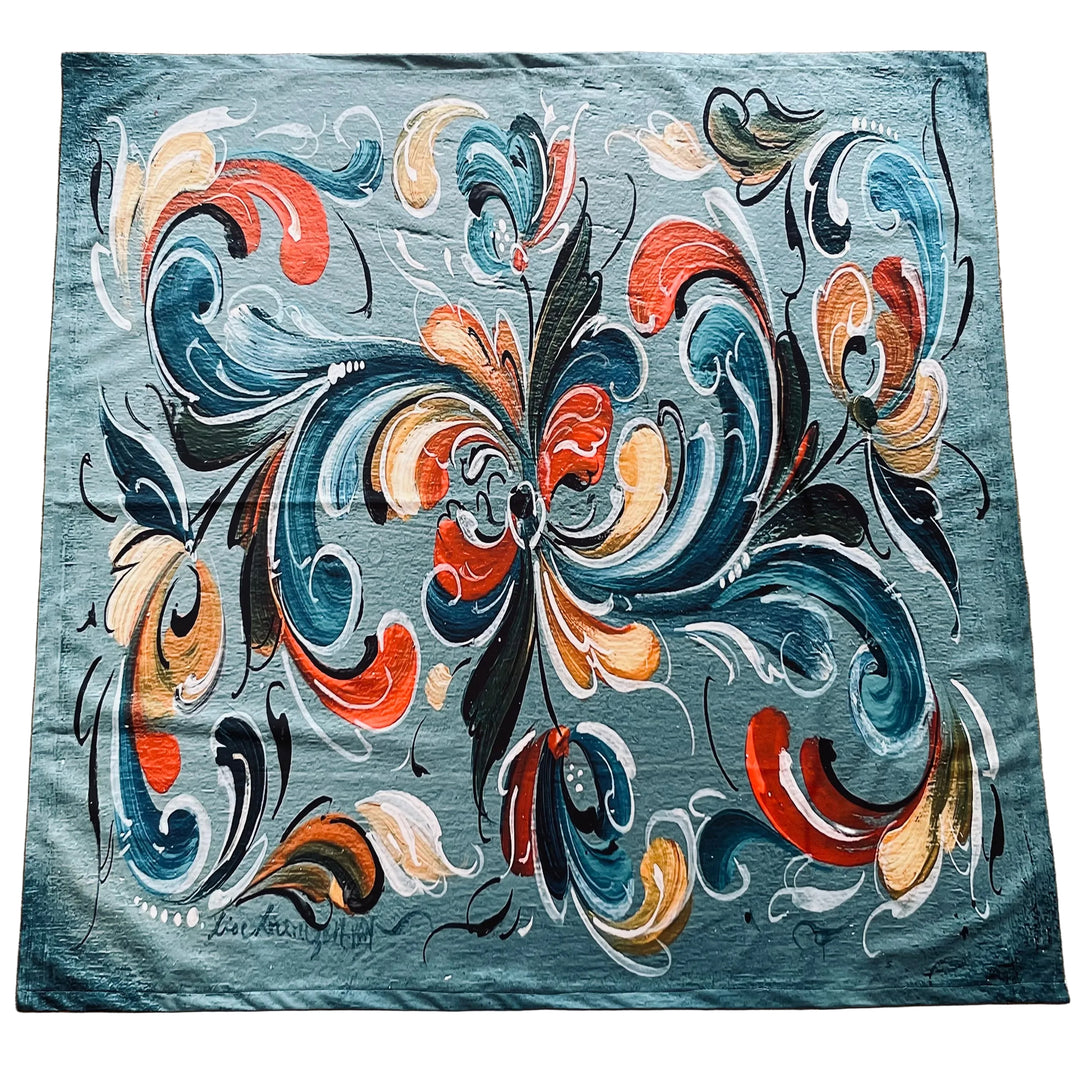 Lise Lorentzen Rosemaling Tablecloth 41"