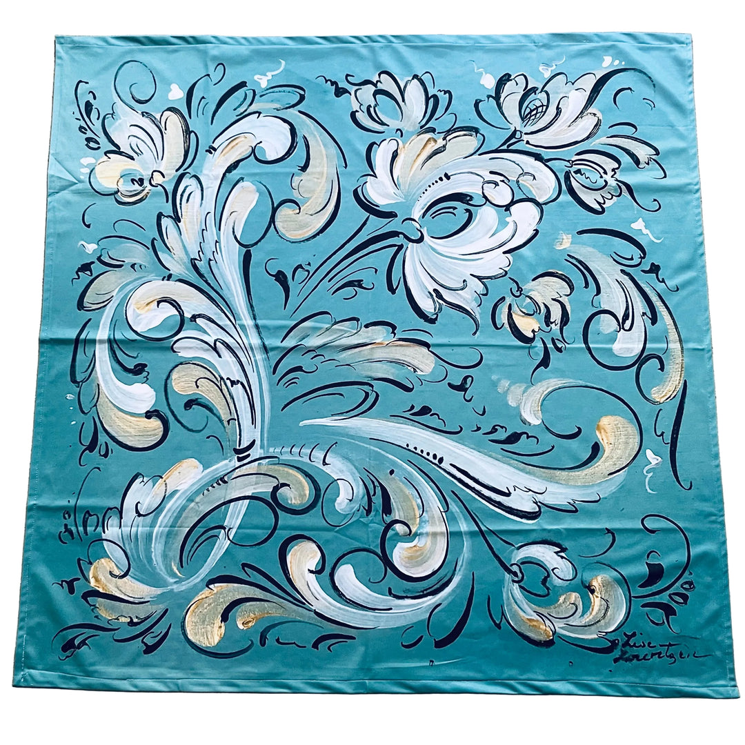 Lise Lorentzen Rosemaling Tablecloth 41"
