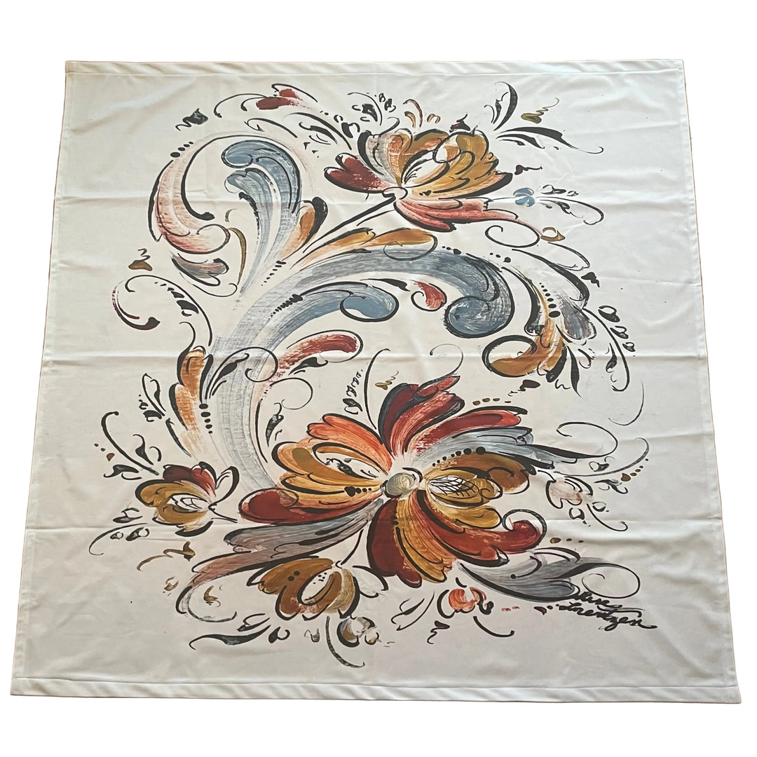 Lise Lorentzen Rosemaling Tablecloth 41"