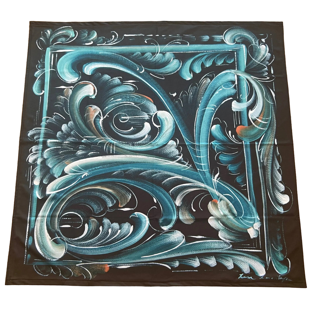 Lise Lorentzen Rosemaling Tablecloth 41"