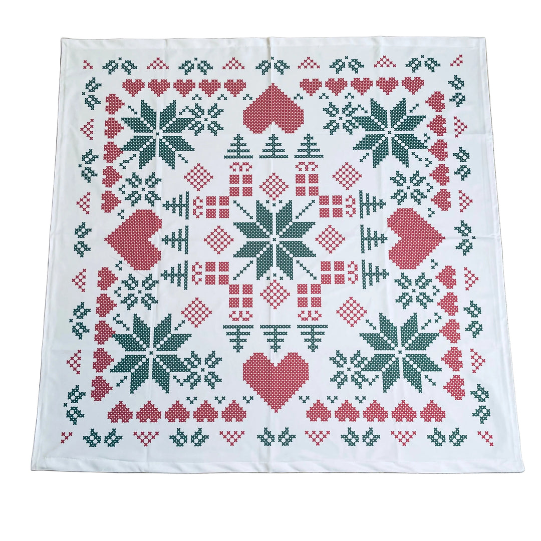 Nordic Cross Stitch design Tablecloth 41"