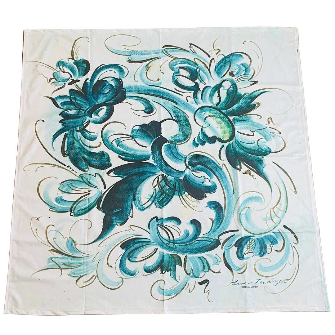 Lise Lorentzen Rosemaling Tablecloth 41"