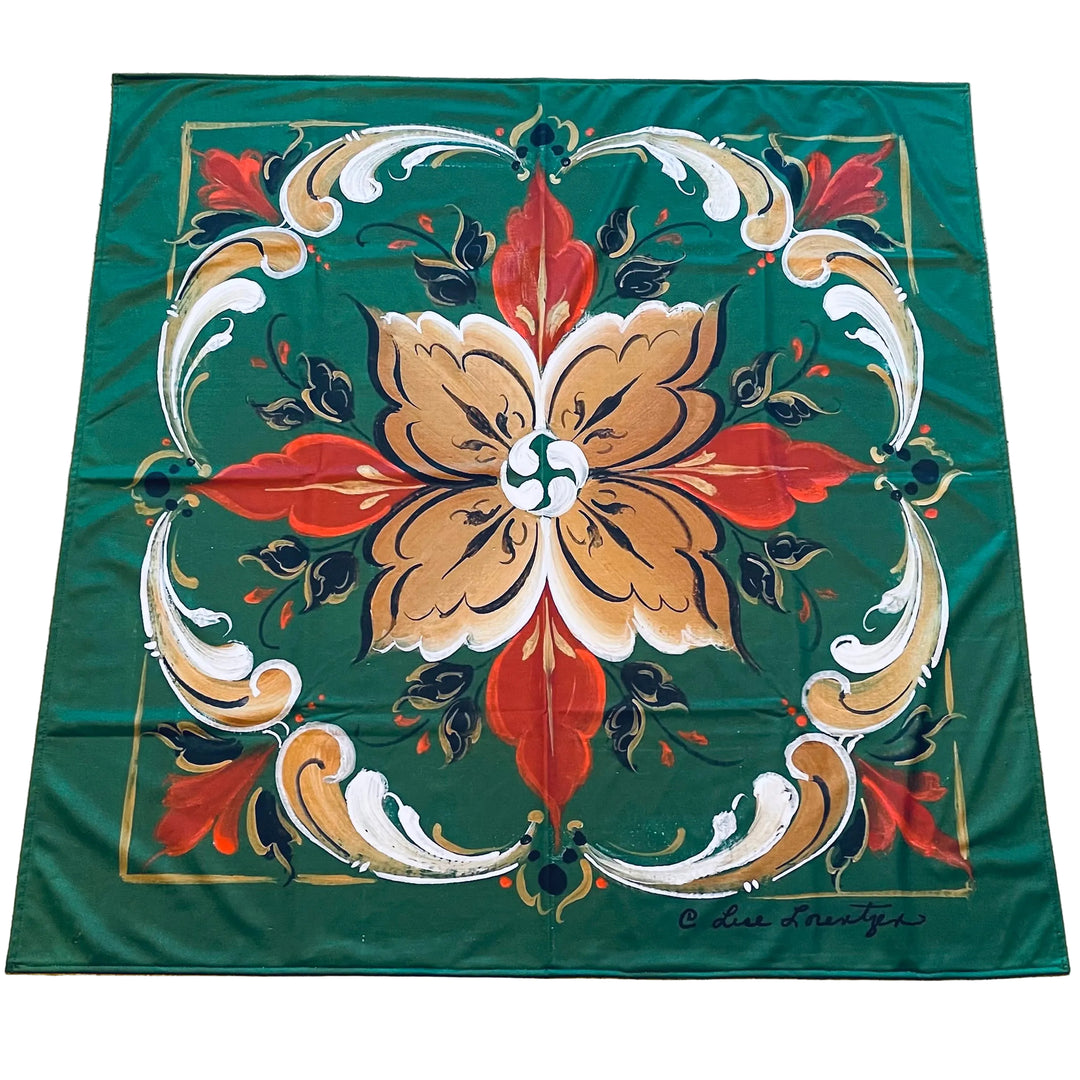 Lise Lorentzen Rosemaling Tablecloth 41"