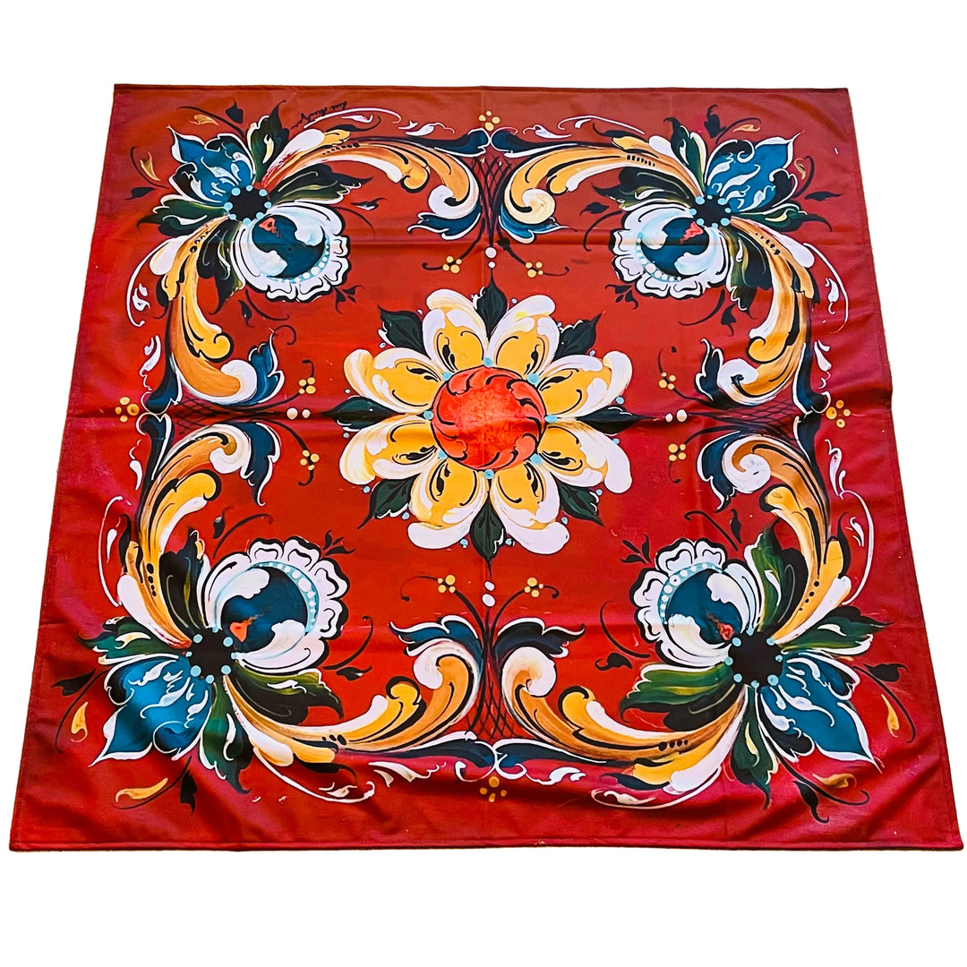 Lise Lorentzen Rosemaling Tablecloth 41"