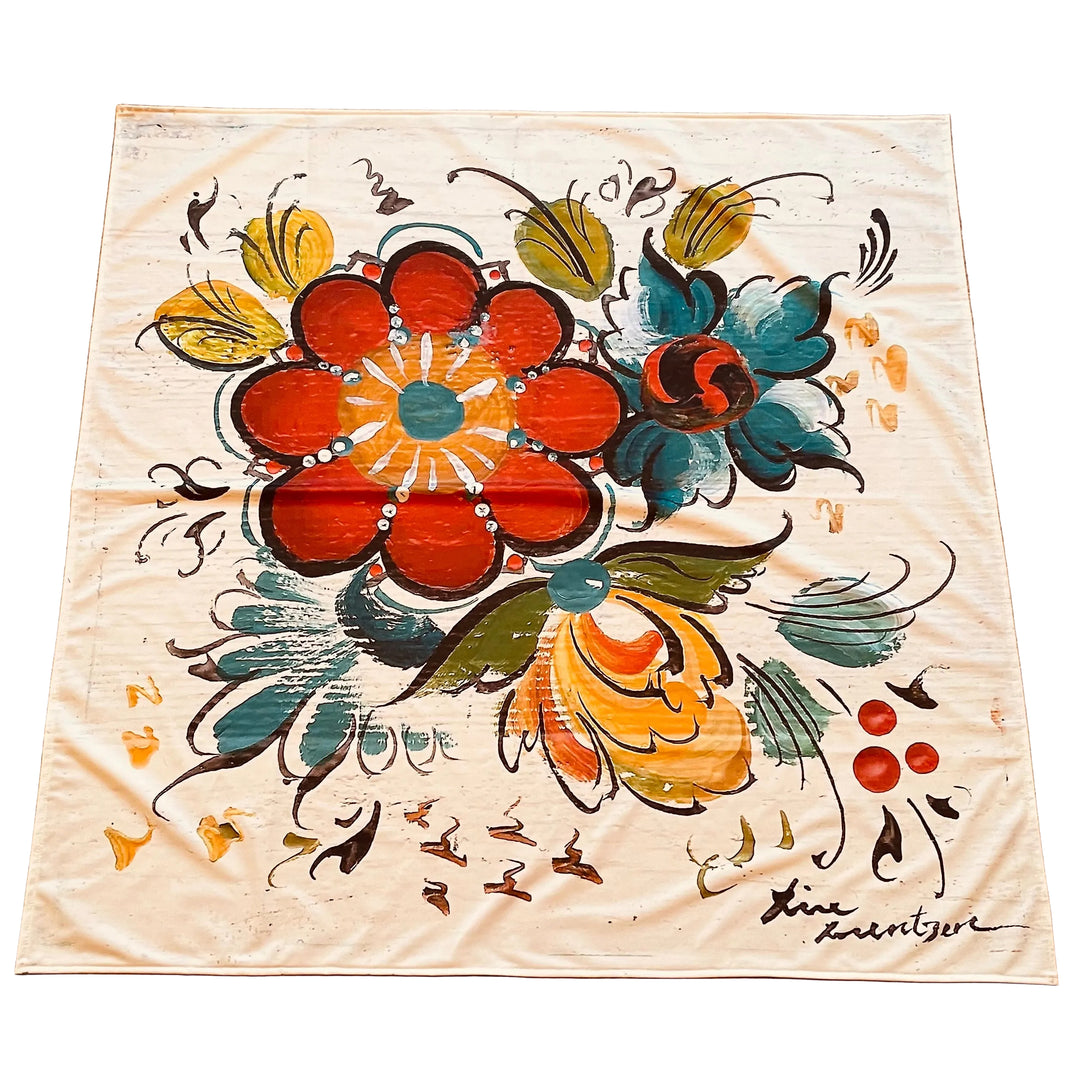 Lise Lorentzen Rosemaling Tablecloth 41"