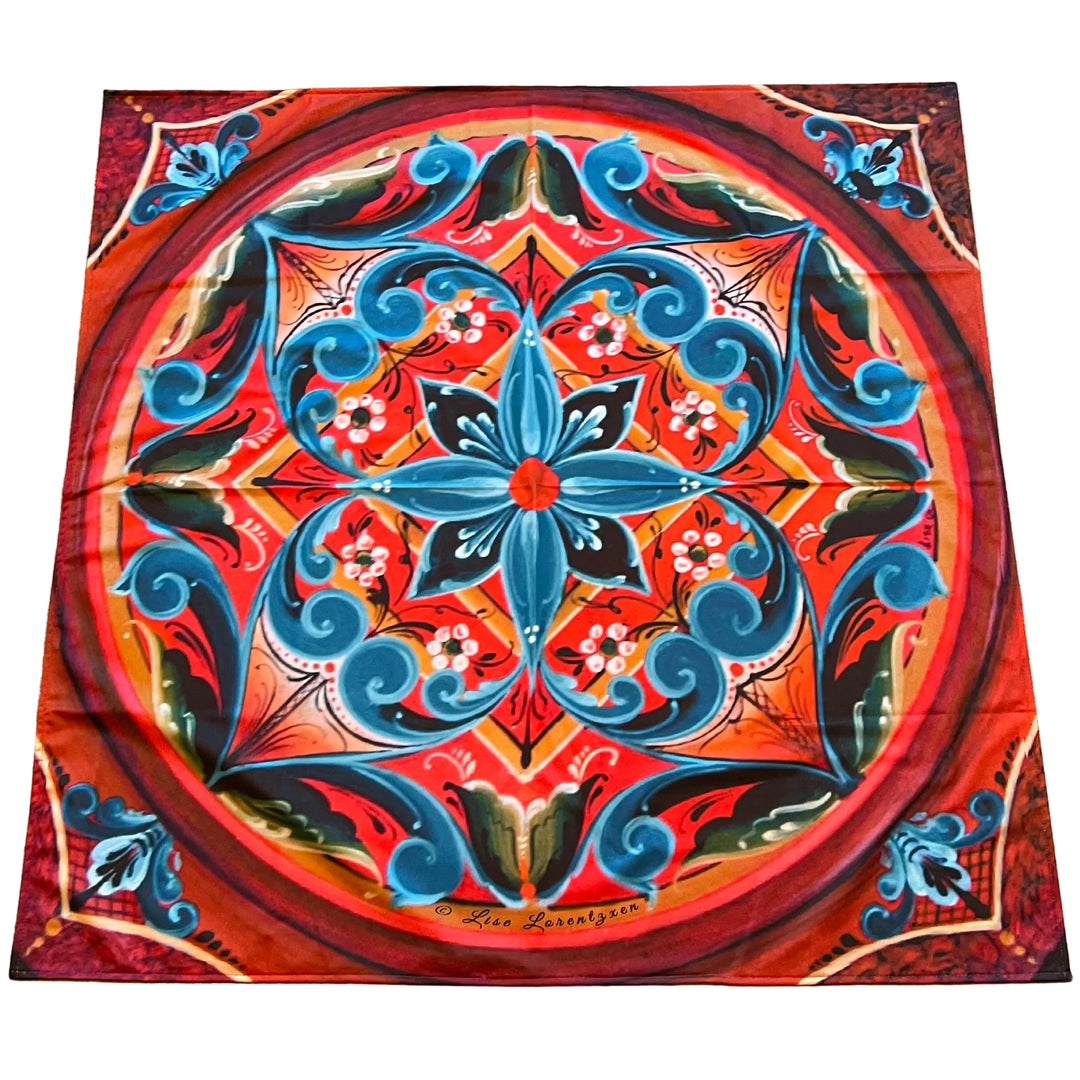 Lise Lorentzen Rosemaling Tablecloth 41"