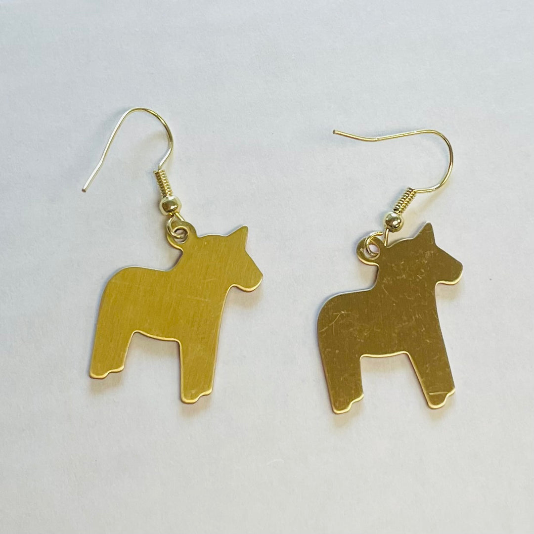 Dala Horse Earrings - Red