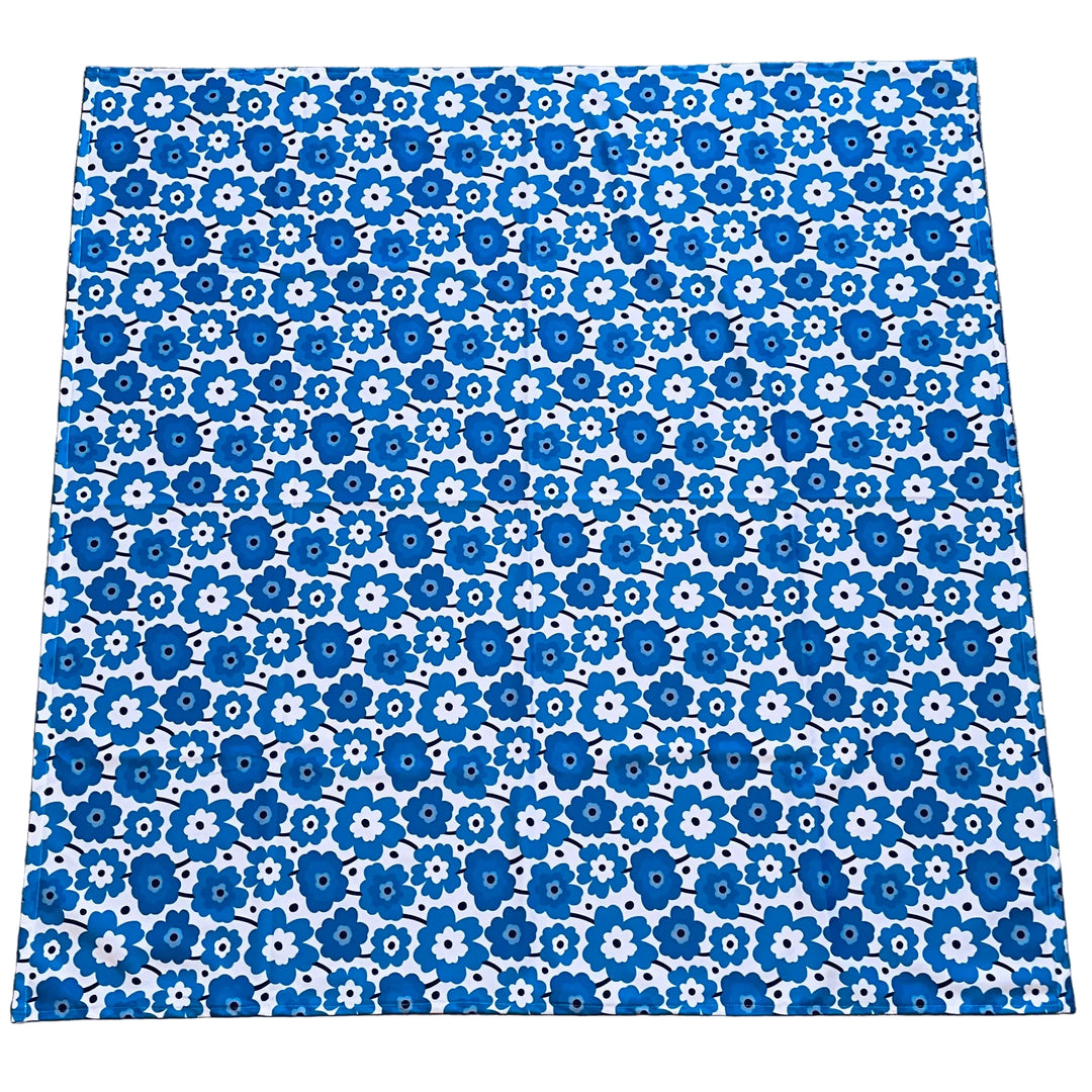Finnish Blue Flowers Tablecloth 41"