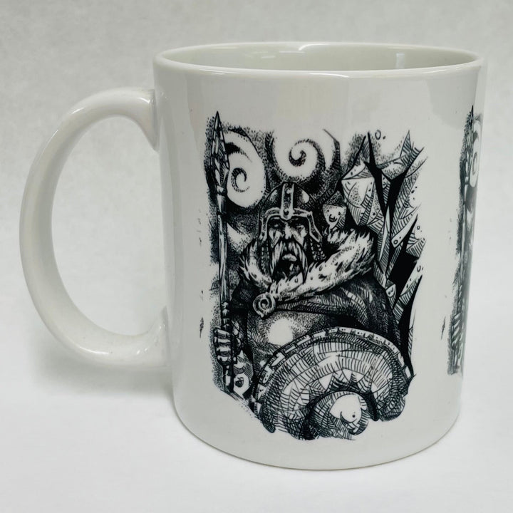 Micah Holland Viking with cape coffee mug