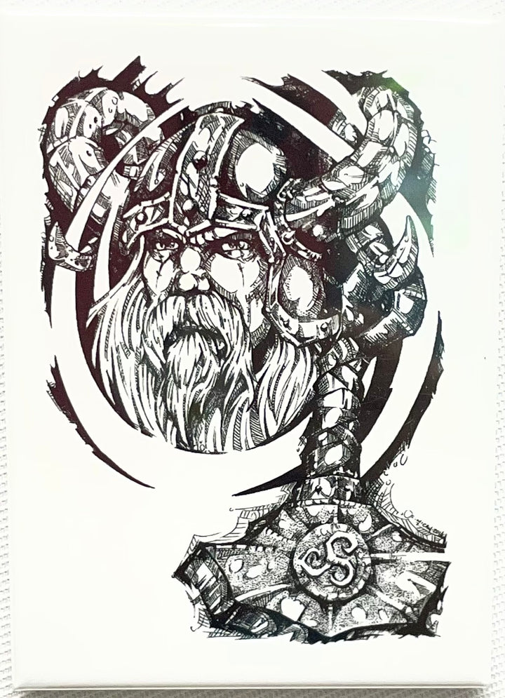 Rectangle Magnet, Micah Holland Viking with Thor's hammer