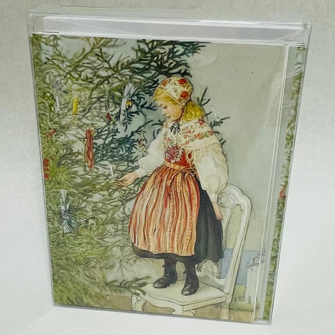 Boxed Note Cards, Carl Larsson Decorating the tree