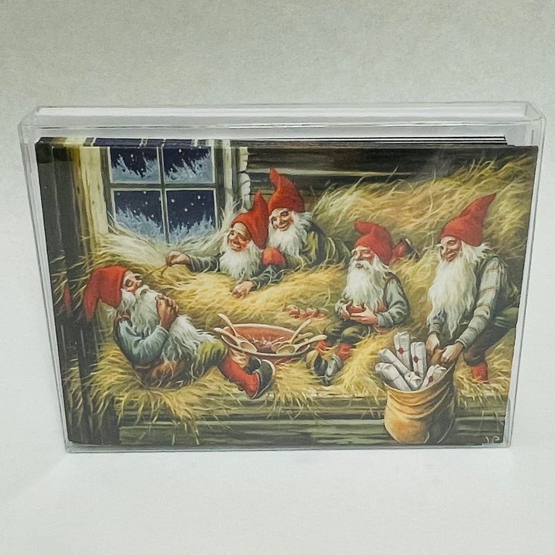 Boxed Note Cards, Tomtar Gnomes in the hay