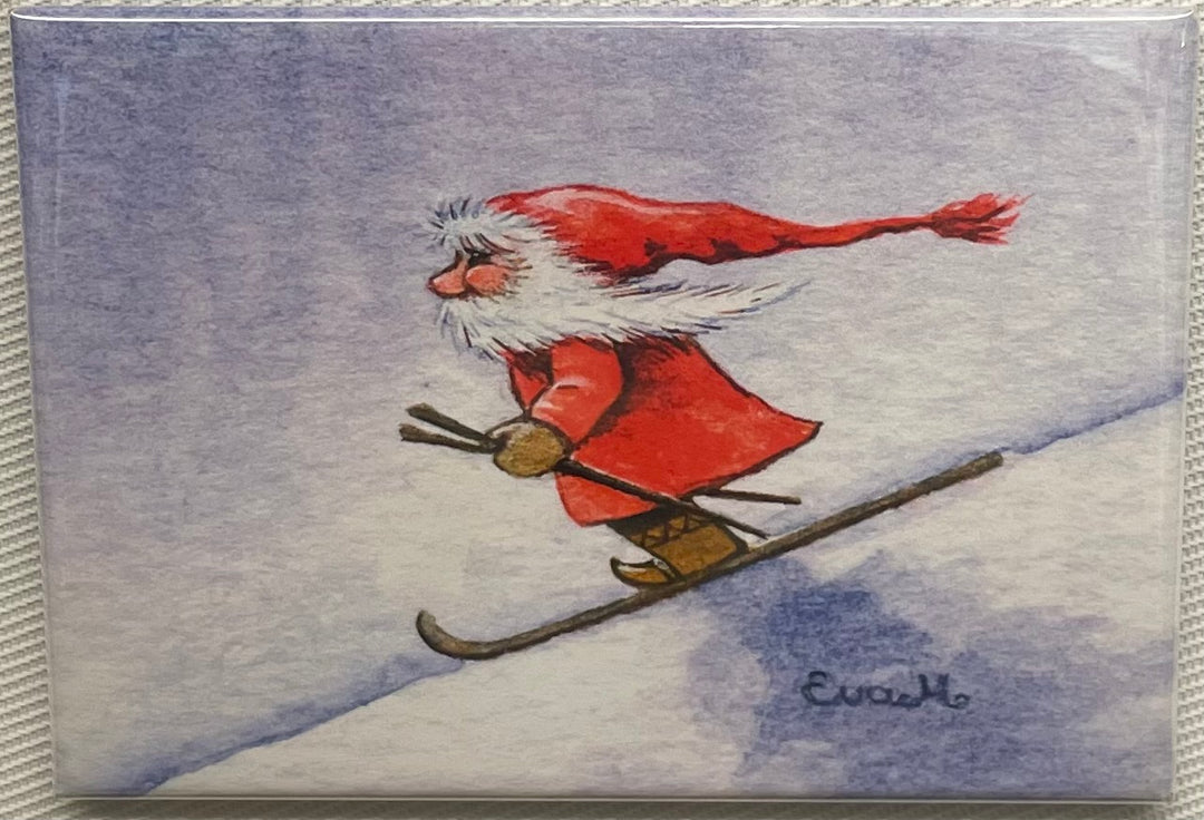 Rectangle Magnet, Eva Melhuish Tomte Skiing
