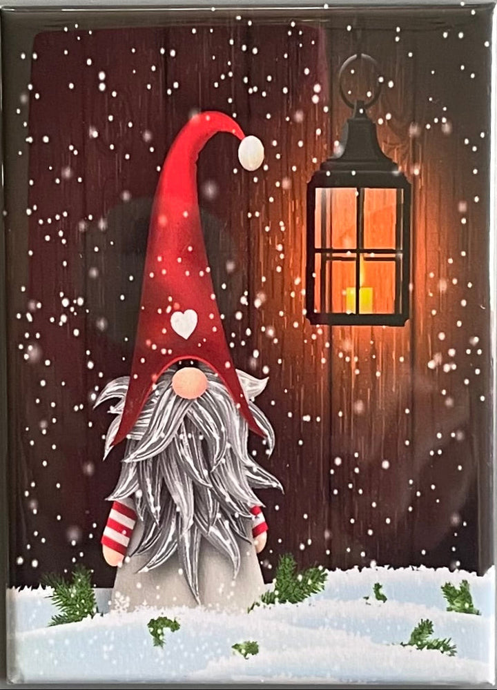 Rectangle Magnet, Gnome with lantern