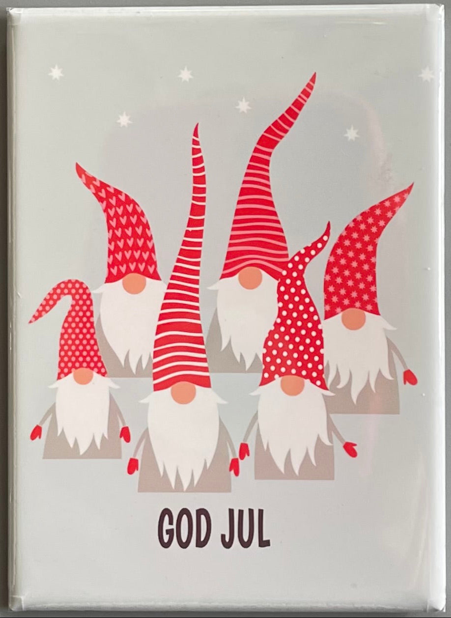 Rectangle Magnet, God Jul Tomtar Gnomes