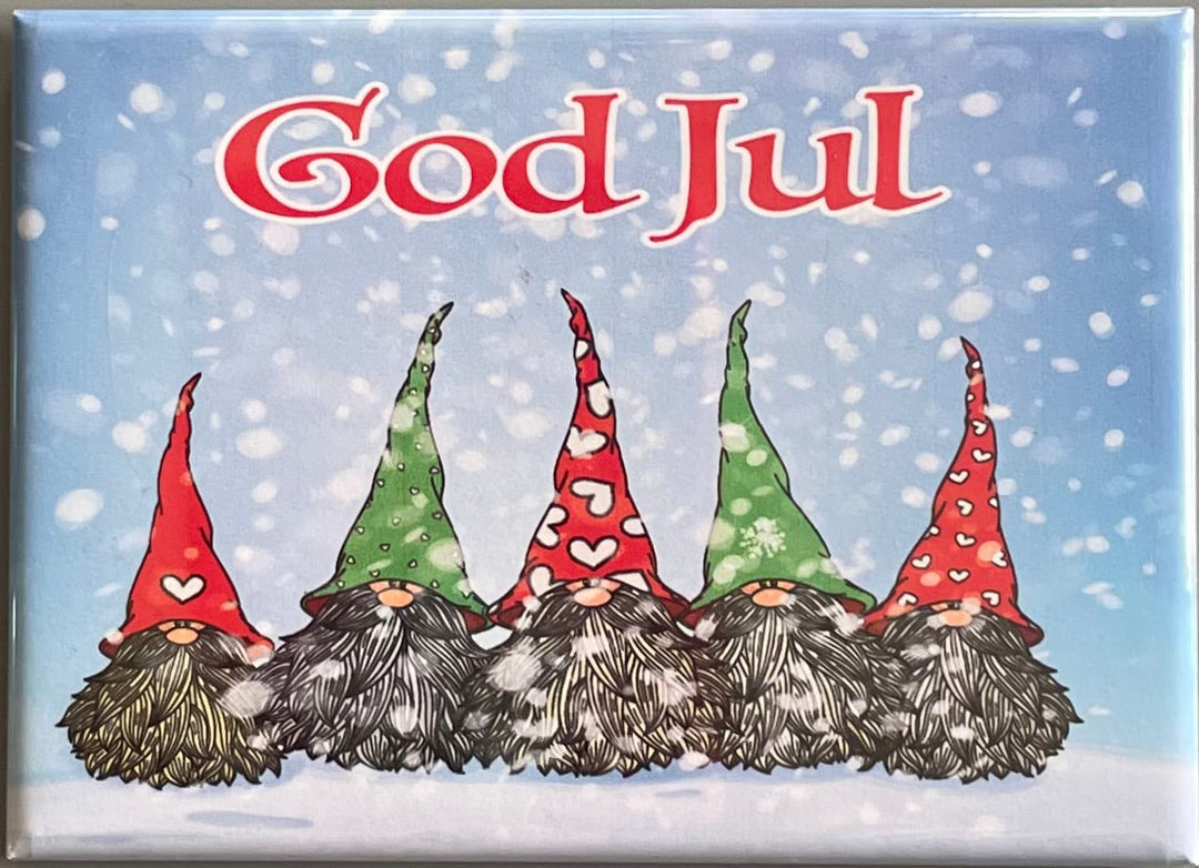 Rectangle Magnet, God Jul Tomtar Gnomes