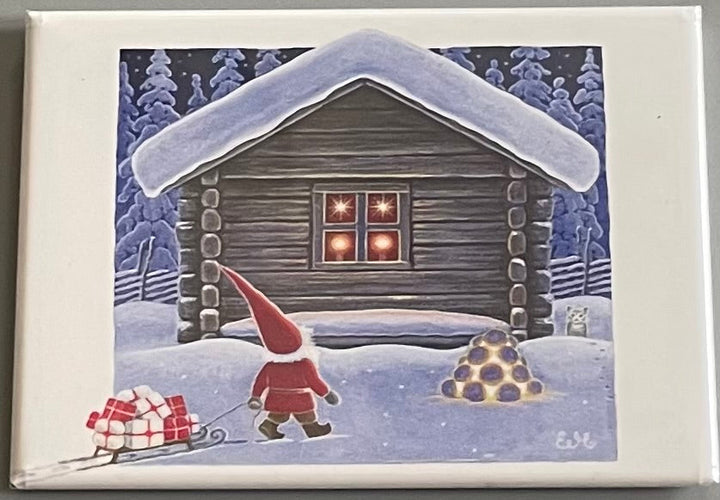 Rectangle Magnet, Eva Melhuish Tomte at Cabin