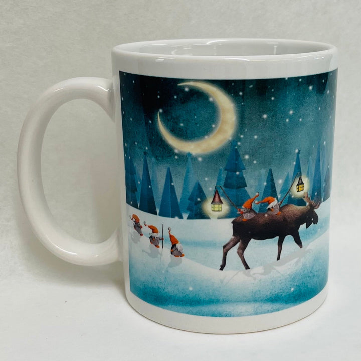 Gnomes Tomtar with Moose coffee mug