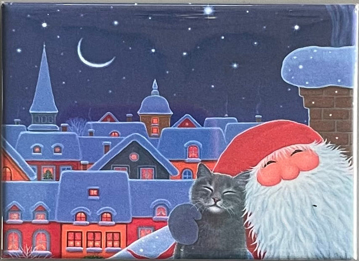Rectangle Magnet, Eva Melhuish Tomte Selfie with Cat