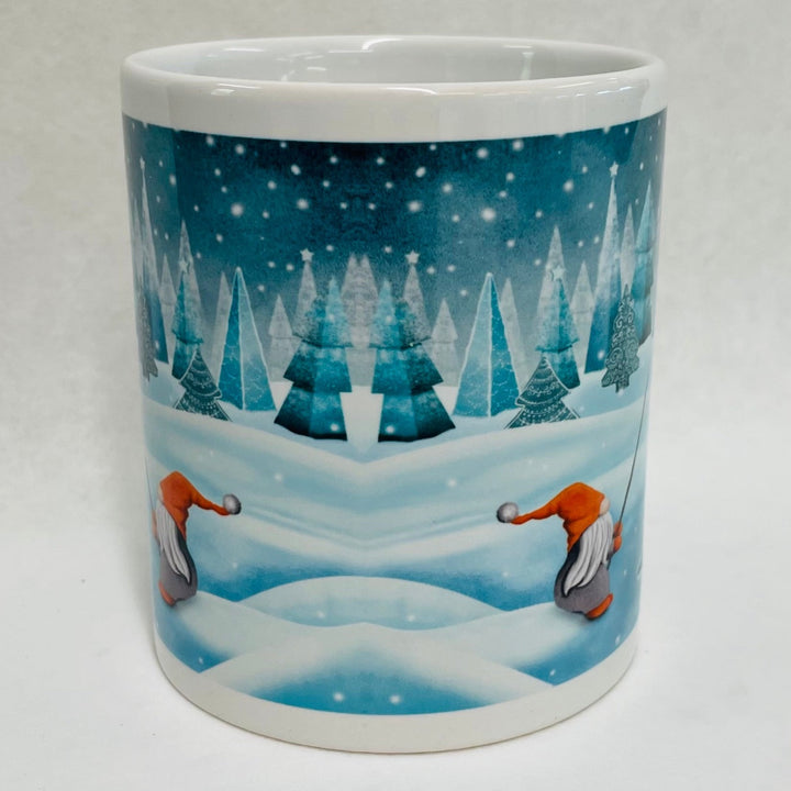 Gnome & Fox Fishing coffee mug