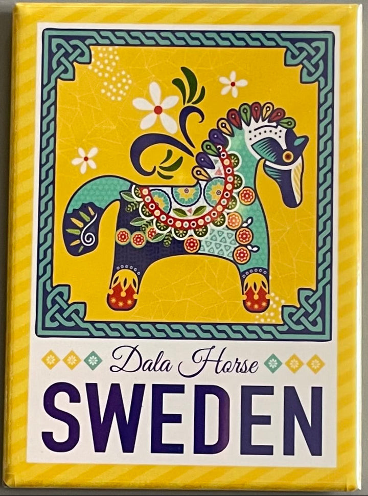Rectangle Magnet, Dala Horse Sweden
