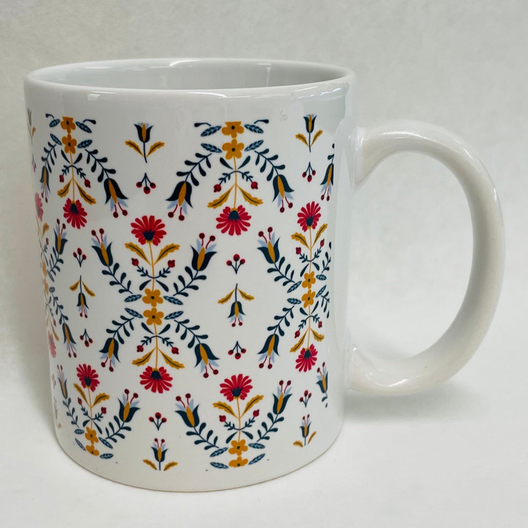 Folk Art Flowers coffee mug