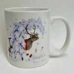 Eva Melhuish Reindeer in the snow coffee mug