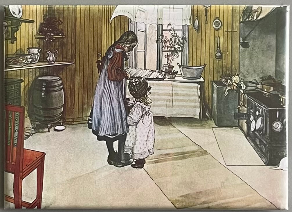 Rectangle Magnet, Carl Larsson the Kitchen