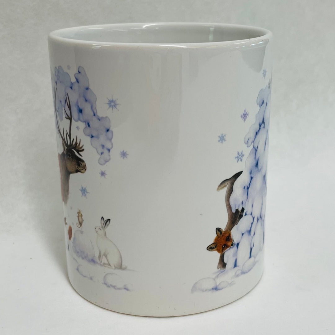 Eva Melhuish Reindeer in the snow coffee mug