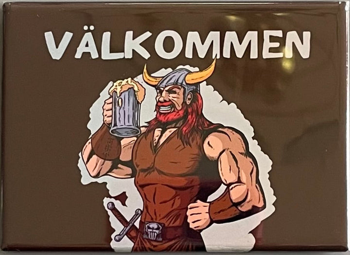 Rectangle Magnet, Välkommen Viking with Beer