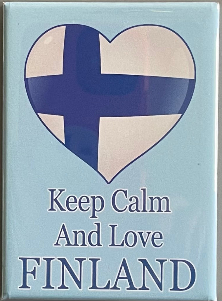 Rectangle Magnet, Keep Calm & Love Finland