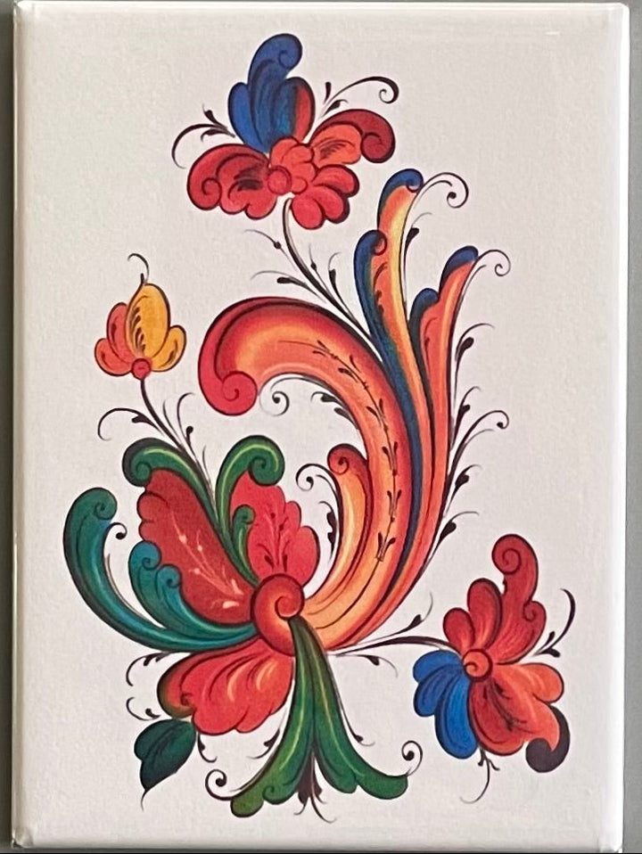 Rectangle Magnet, Rosemaling