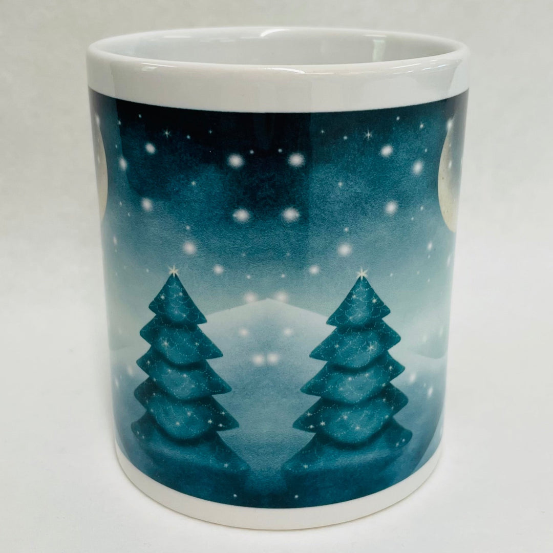 Gnome Tomte in the Moonlight coffee mug