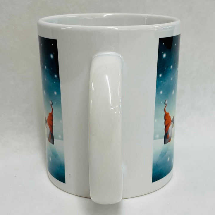 Gnome Tomte in the Moonlight coffee mug