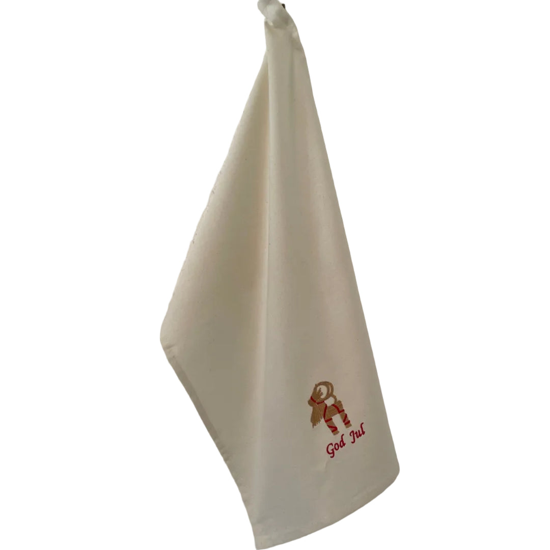 Dish Towel - God Jul Straw Goat
