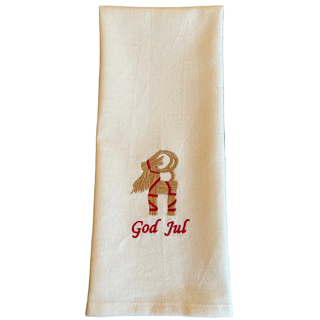 Dish Towel - God Jul Straw Goat