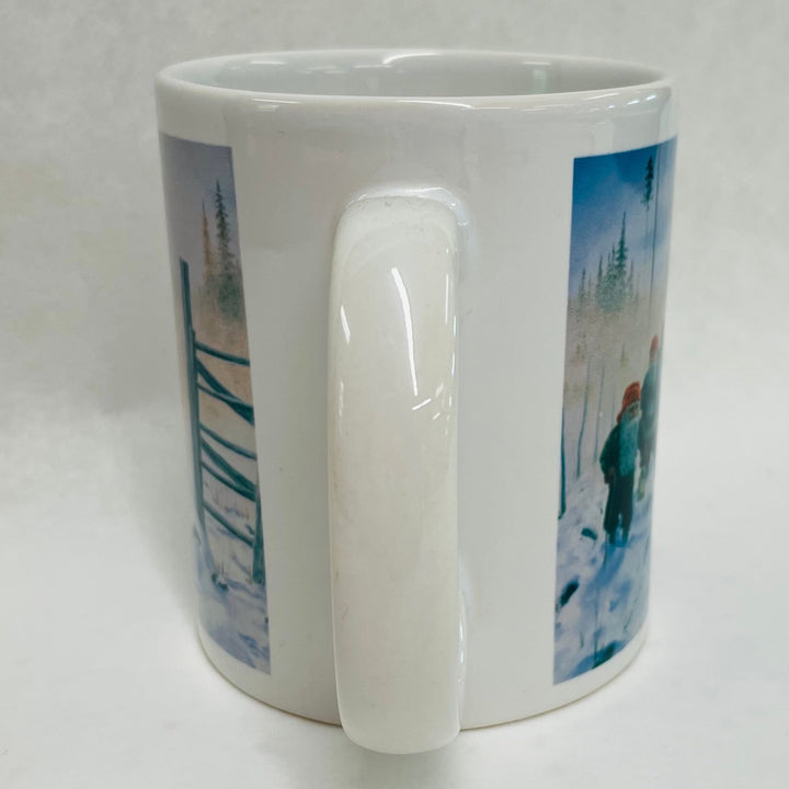 Jan Bergerlind Tomtar trudging through snow coffee mug