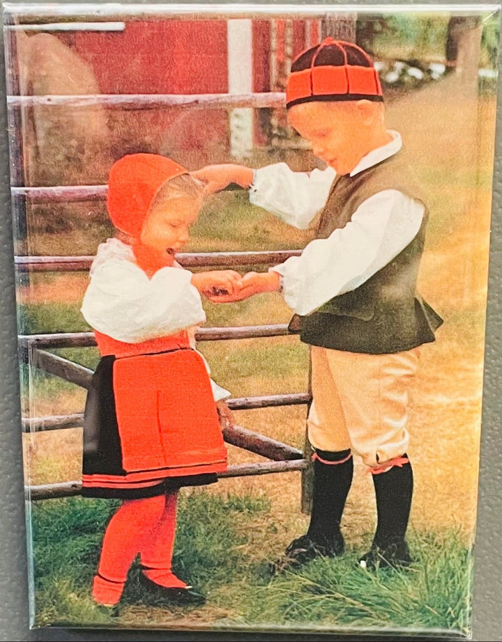 Rectangle Magnet, Dancing Swedish Kids