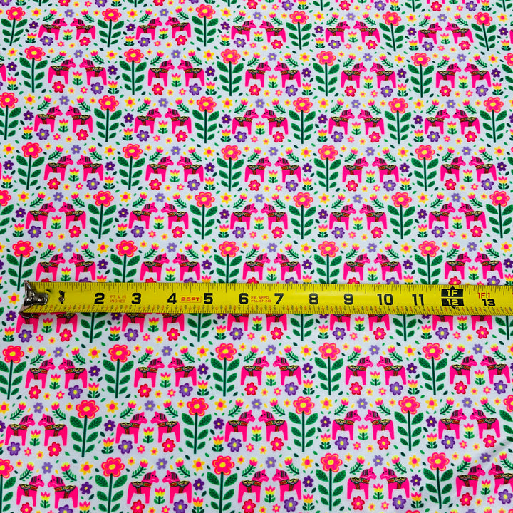 Fabric Mini Pink Dala Horses