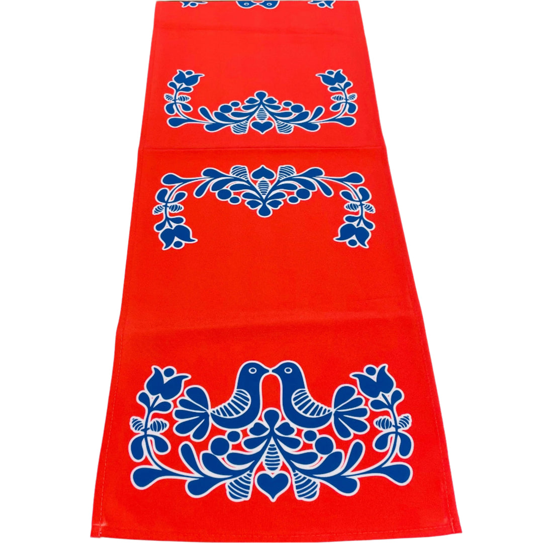 Norwegian Folk Art Birds Table Runner