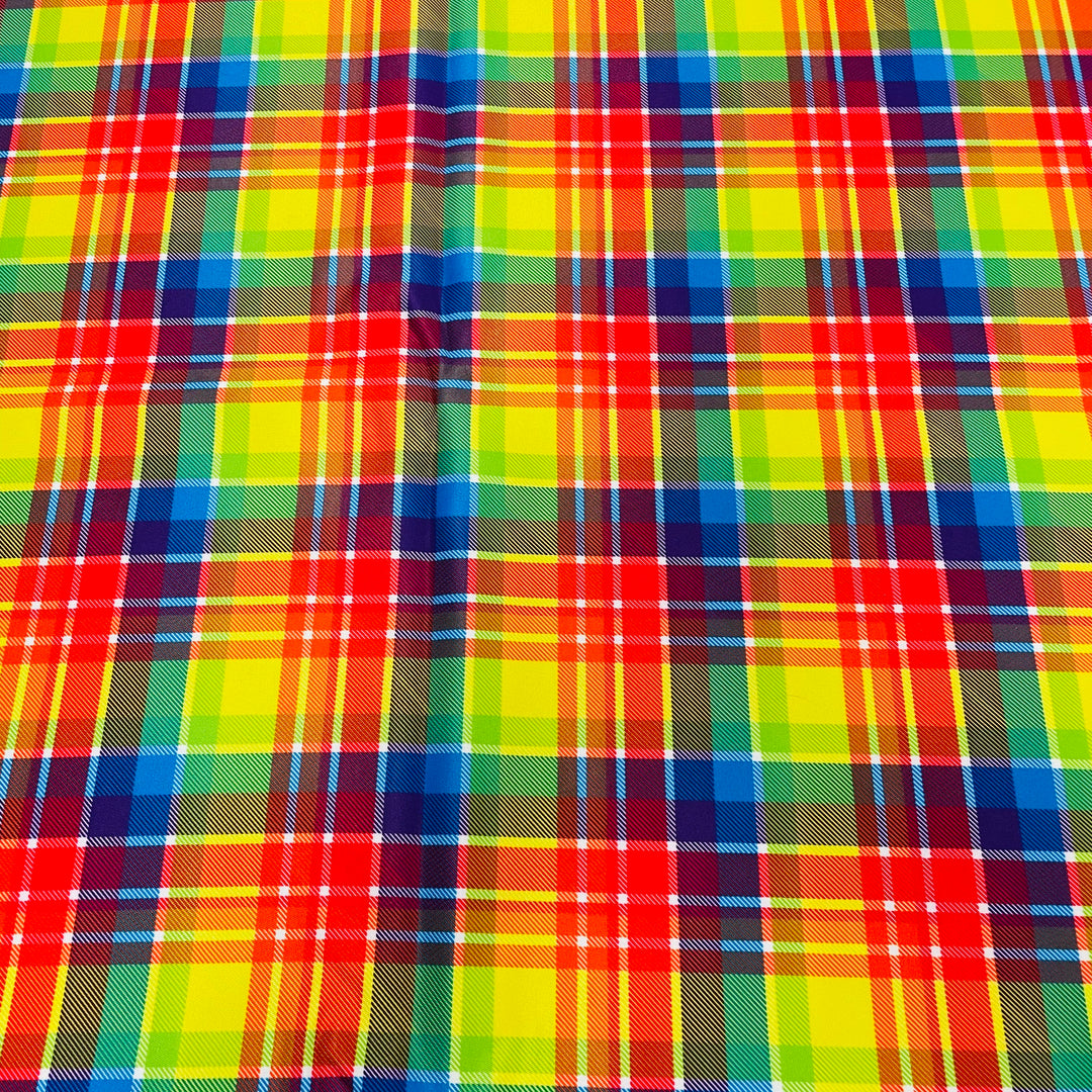 Fabric Rainbow Plaid